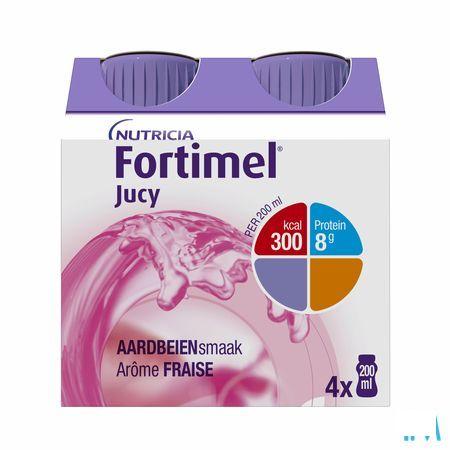 Fortimel Jucy Aardbei Cluster 4x200 ml 65462  -  Nutricia