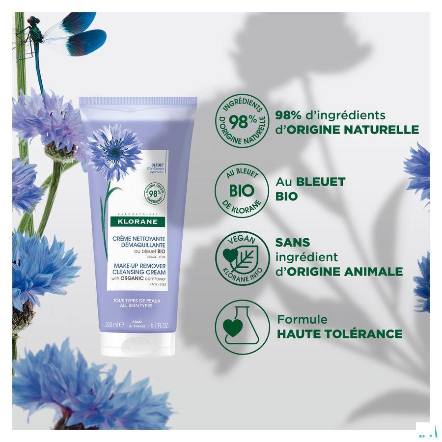 Klorane Visage Creme Nett Demaq Bleuet Bio 200 ml