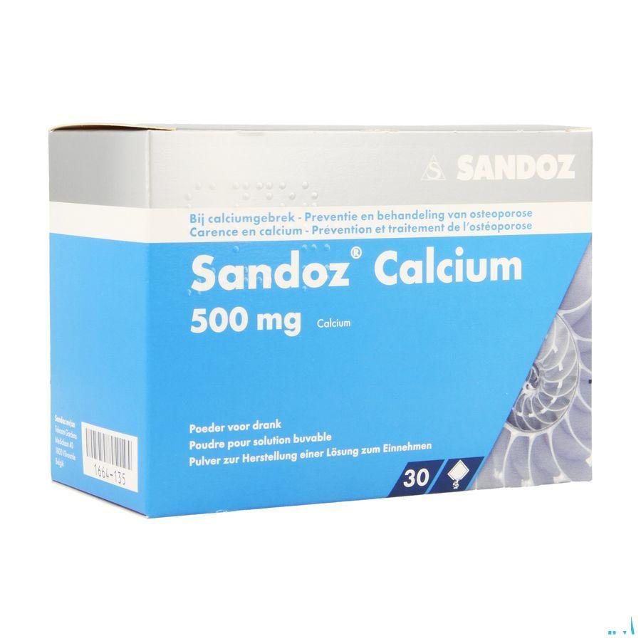 Sandoz Calcium Pulv Sach 30X500 mg