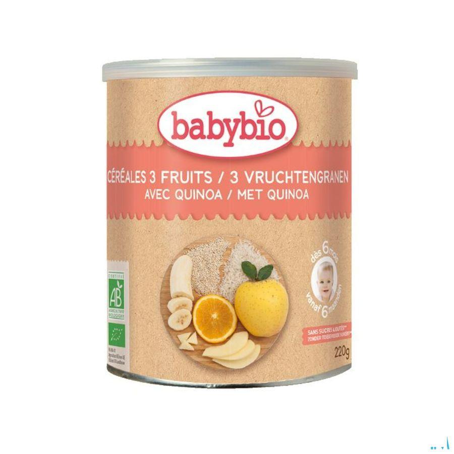 Babybio 3 Vruchtengranen Quinoa 6M 220 g