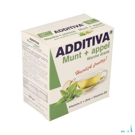 Additiva Warme Drank Munt Appel Zakje 10x12g  -  Bomedys