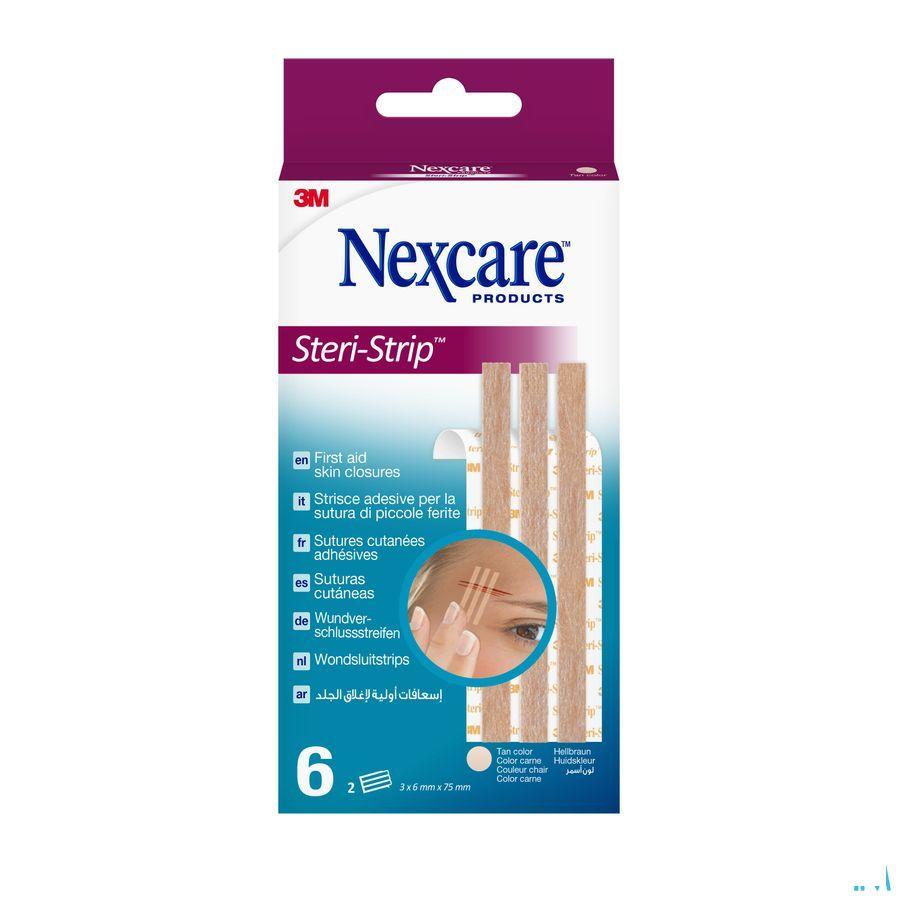 Nexcare 3M Steri-Strip Wondsluit. Beige 6mm x 75mm 6