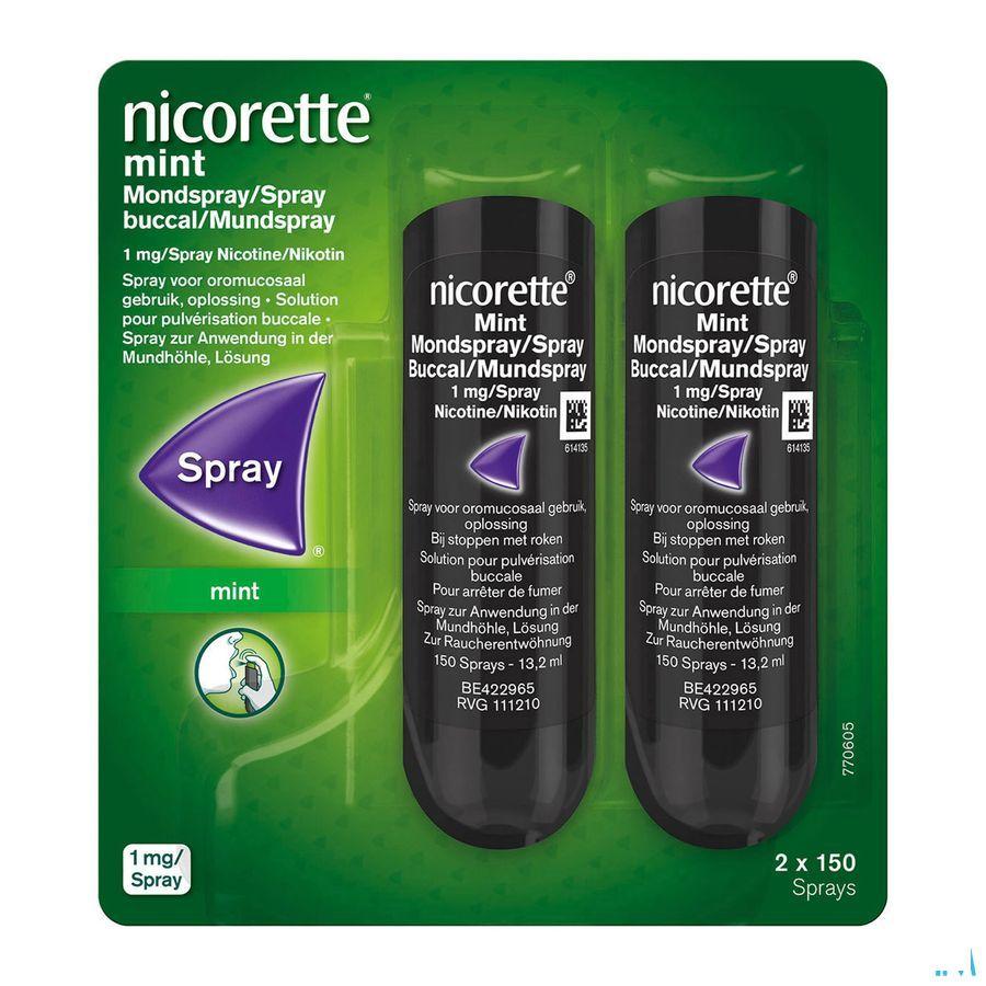 Nicorette Mint Spray Buccal 2x150 Sprays 1 mg/spray