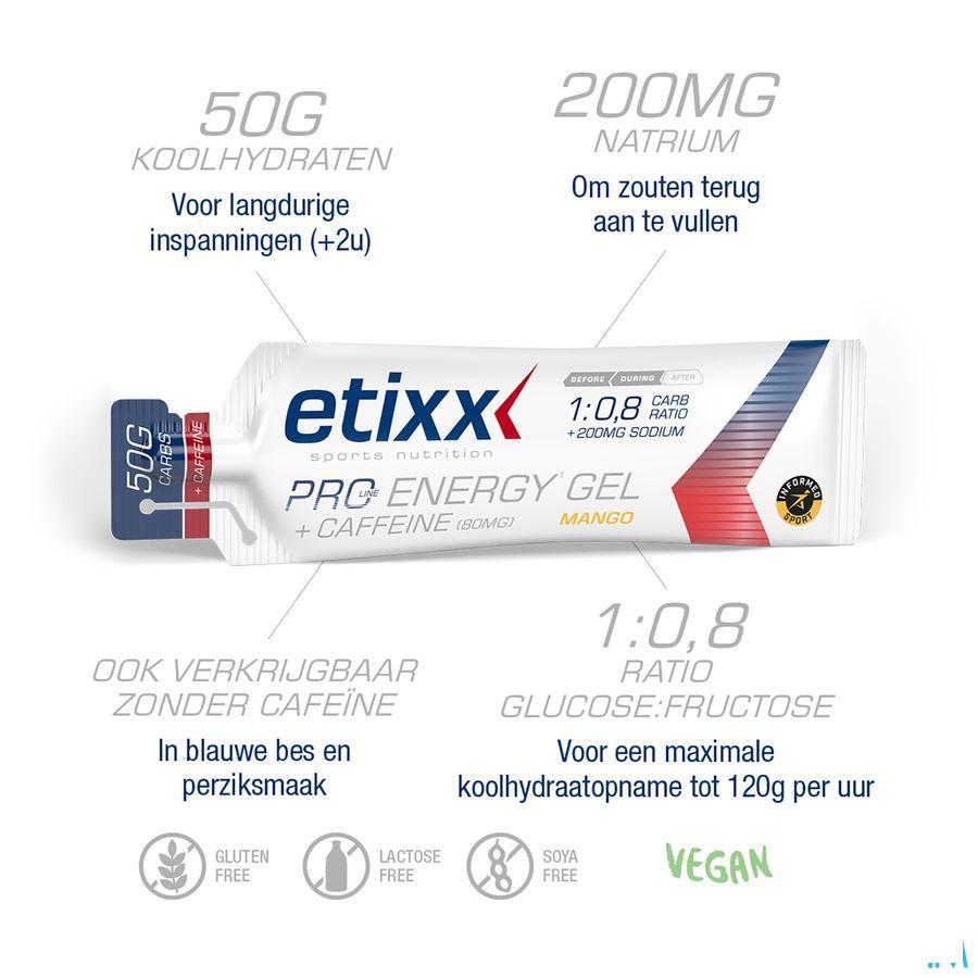 Etixx Double Carb Energ.Gel Line+Caff.Mango12 x 60 ml