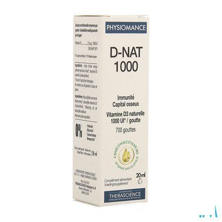 D-Nat 1000 Flacon Druppels 20 Ml Physiomance PHY269  -  Therascience