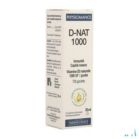 D-Nat 1000 Flacon Gouttes 20 Ml Physiomance PHY269  -  Therascience