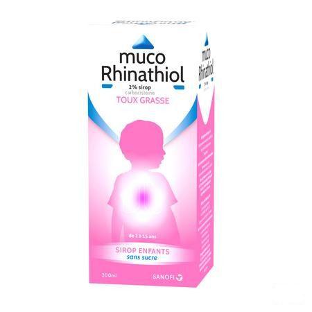 Muco Rhinathiol 2% Enfant Sirop S/Sucre 200 ml Nf