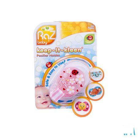 Raz Baby Keep It Clean Fopspeenhouder Roze  -  Solidpharma