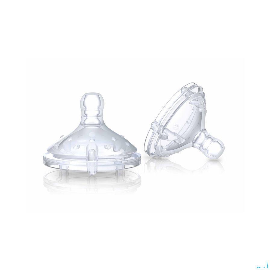 Nuby Nt Softflexac Vervangspeen Medium Flow 3m +   -  New Valmar