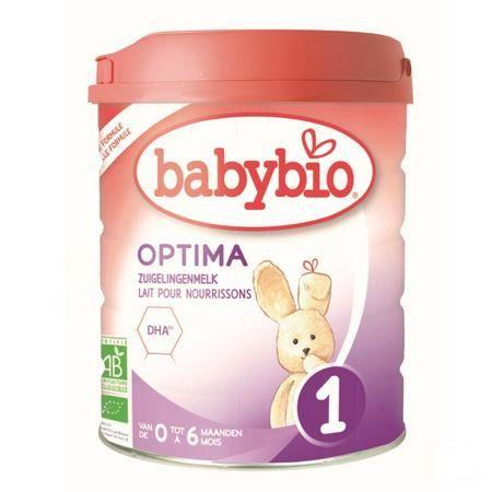 Babybio Optima 1 Zuigel.melk Bio Bifidus 0-6m 900 gr  -  Ocebio
