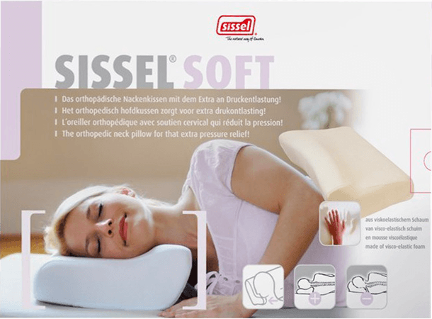Sissel Soft Hoofdkussen Visco-elast + overtr.fluweel  -  Sissel