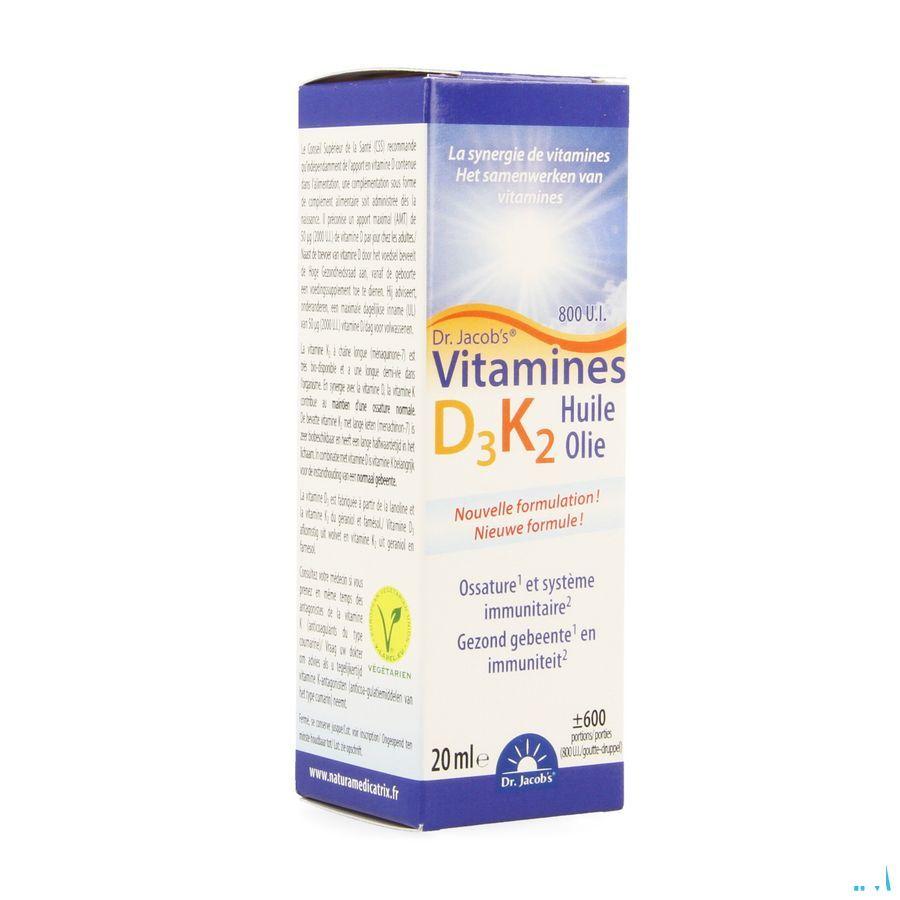 Vitamine D3 K2 Flacon 20 ml  -  Natura Medicatrix