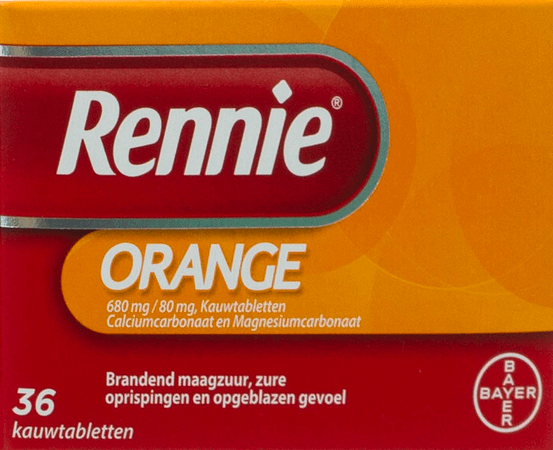 Rennie Orange 680 mg/80 mg Comp A Croquer 36