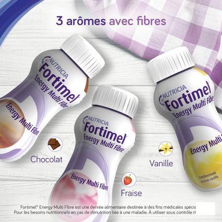 Fortimel Energy Multi Fibre Aardbei 4x200 ml  -  Nutricia