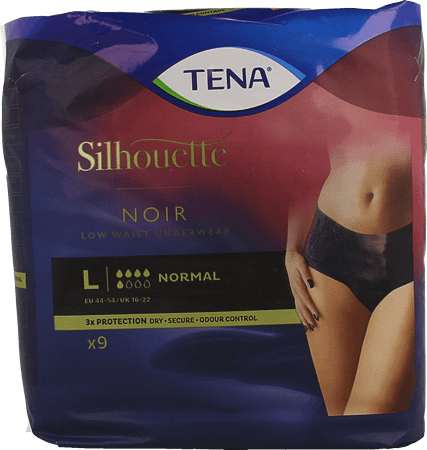 Tena Silhouette Noir Low Waist L 795621