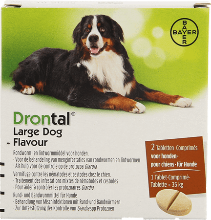 Drontal Large Dog Flavour Comprimes 2