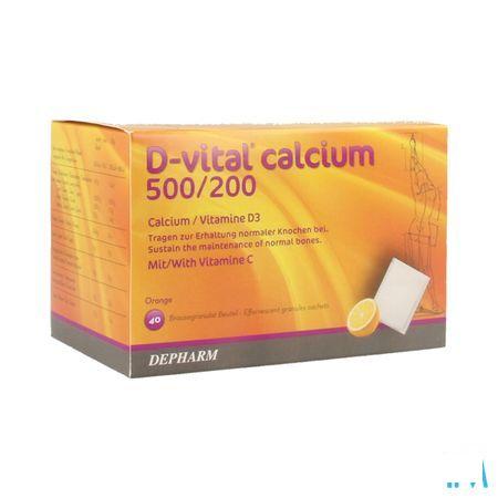D Vital Calcium 500/200 Sinaas Zakjes 40  -  Depharm