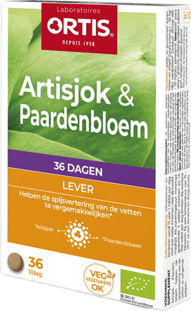 Ortis Artisjok-paardebloem Bio Tabletten 2x18  -  Ortis