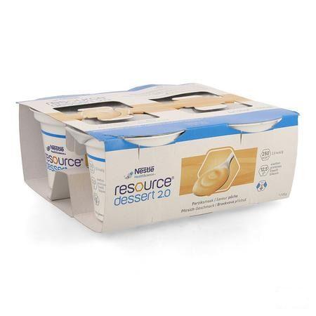 Resource Dessert 2.0 Perzik 4x125 G  -  Nestle