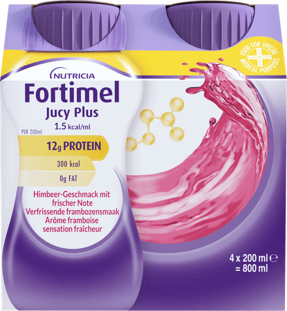 Fortimel Jucy Plus Framboos Verfr. 4 x 200 ml 185087