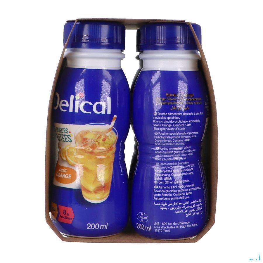 Delical Fruitdrink Sinaasappel 4X200 ml