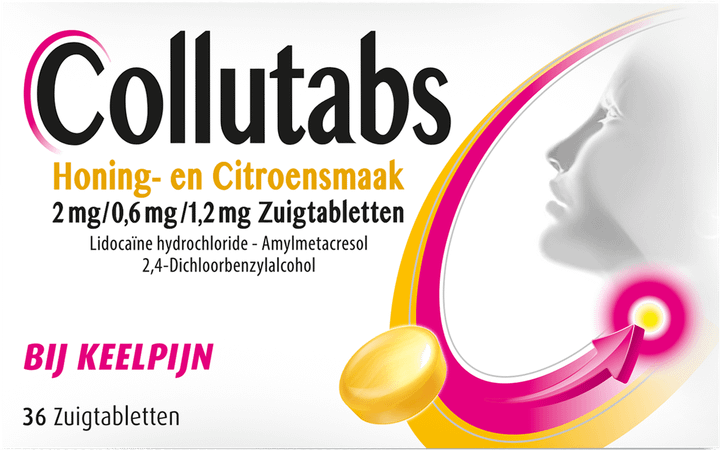 Collutabs Honing Citr. 2 mg/0,6 mg/1,2 mg Zuigtabl 36