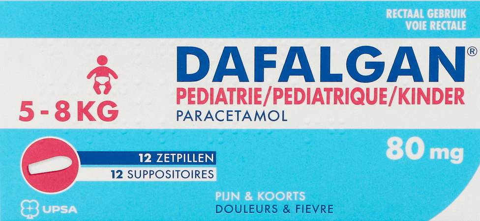 Dafalgan Pediatrique 80 mg Suppo 12