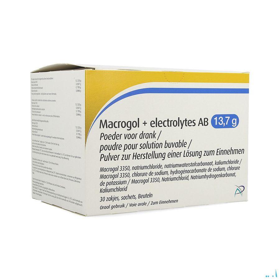 Macrogol+Electrolytes Ab 13,7G Pdr Opl Zakje 30