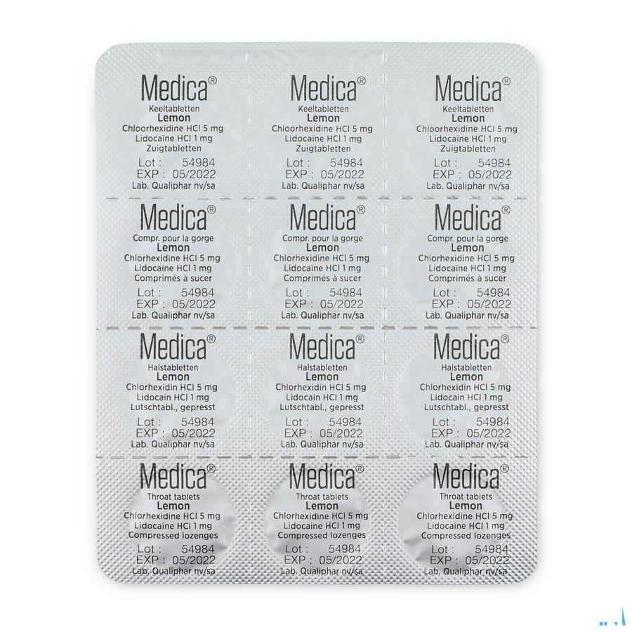 Medica Keeltabletten Lemon Zuigtabl 36
