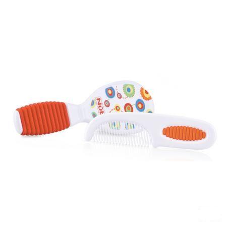 Nuby Set Brosse & Peigne - 3m +   -  New Valmar