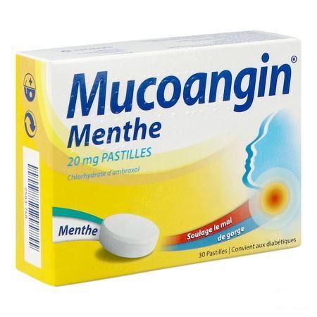 Mucoangin Menthe Pastille A Sucer 30x20 mg