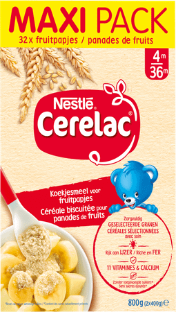 Nestle Cerelac Koekjesmeel Fruitpapjes 800 gr  -  Nestle