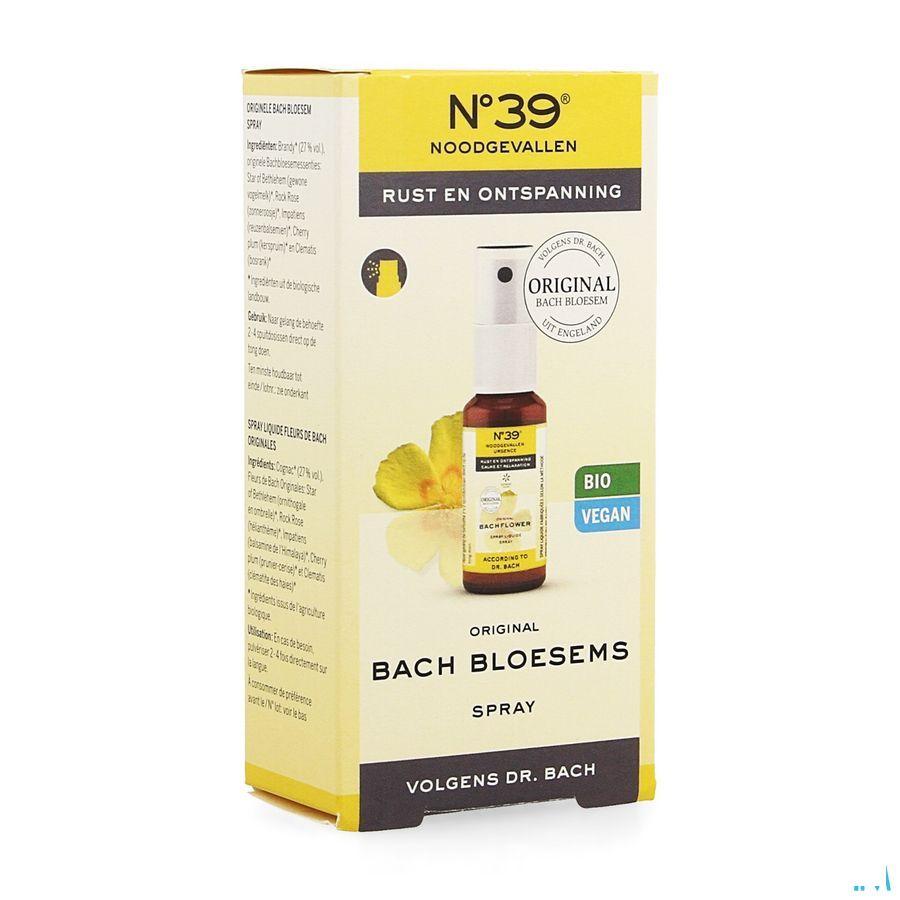Bachbloesem Bio Nr 39 Noodgevallen Spray 20 ml  -  Eureka Pharma