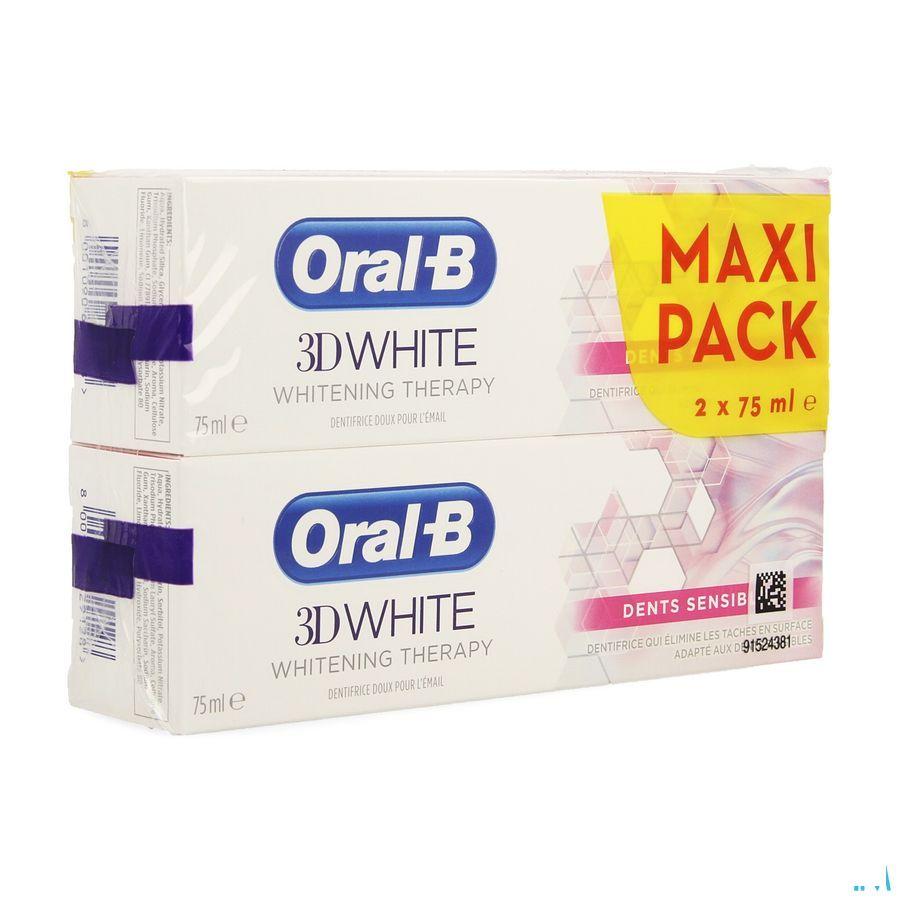 Oral-B  3D White Sensitive 2X75 ml
