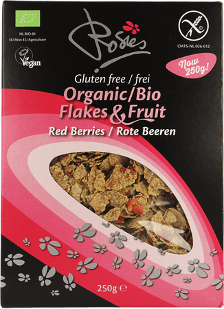 Rosies Flakes Rode Vruchten Bio 250 gr 4699  -  Revogan