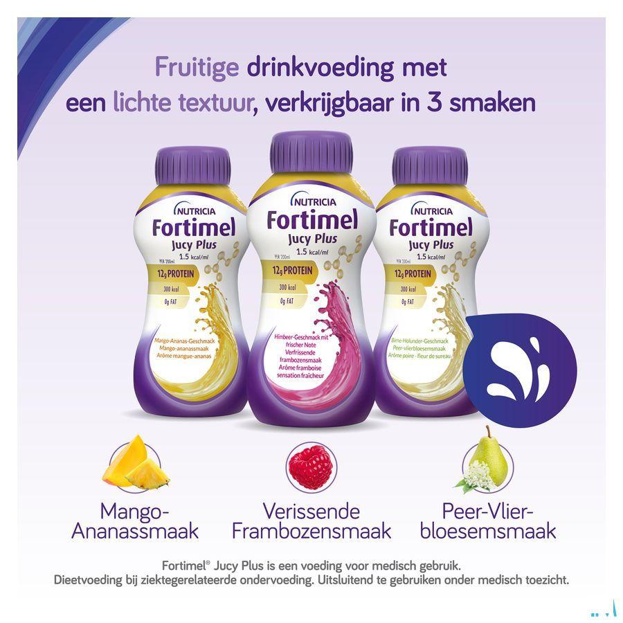 Fortimel Jucy Plus Peer Vlierbloes. 4 x 200 ml 185088