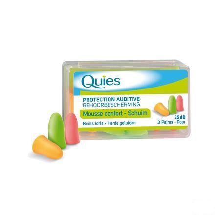 Quies Oordoppen Mousse Fluo 3 Paar  -  Quies