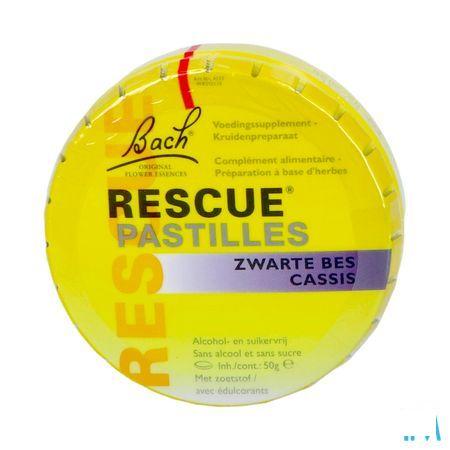 Bach Rescue Pastilles Zwarte Bes Suikervrij 50 gr