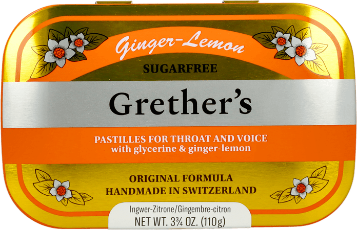 Grether'S Pastilles Gingembre-Citron S/Sucre 110 g  -  Melisana