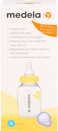Medela Fles Moedermelk Plast Met Speen Slow Flow  -  Medela