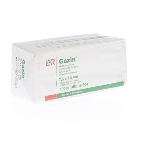 Gazin Kompres Niet steriel 12p 7,5x 7,5cm 100 18504  -  Lohmann & Rauscher