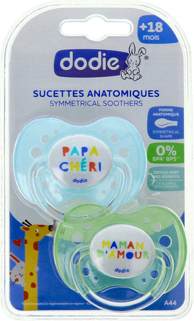 Dodie Sucette Anatomique Silic. + 18m Fan A44 2