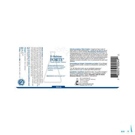 Biotics D-Mulsion Forte (Vitamine D) 29.6 ml  -  Energetica Natura