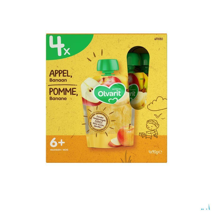 Olvarit Bio Pomme Banane Multipack 6M 4X90G  -  Nutricia