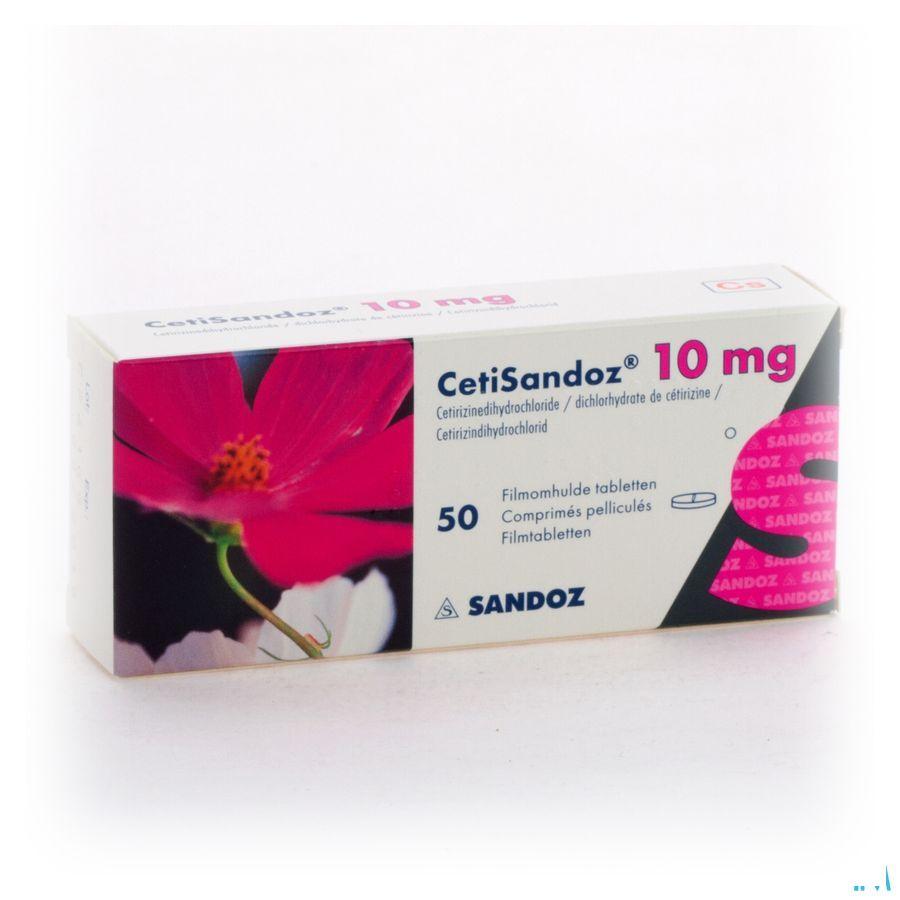 Cetisandoz Sandoz Tabletten 50 X 10 mg