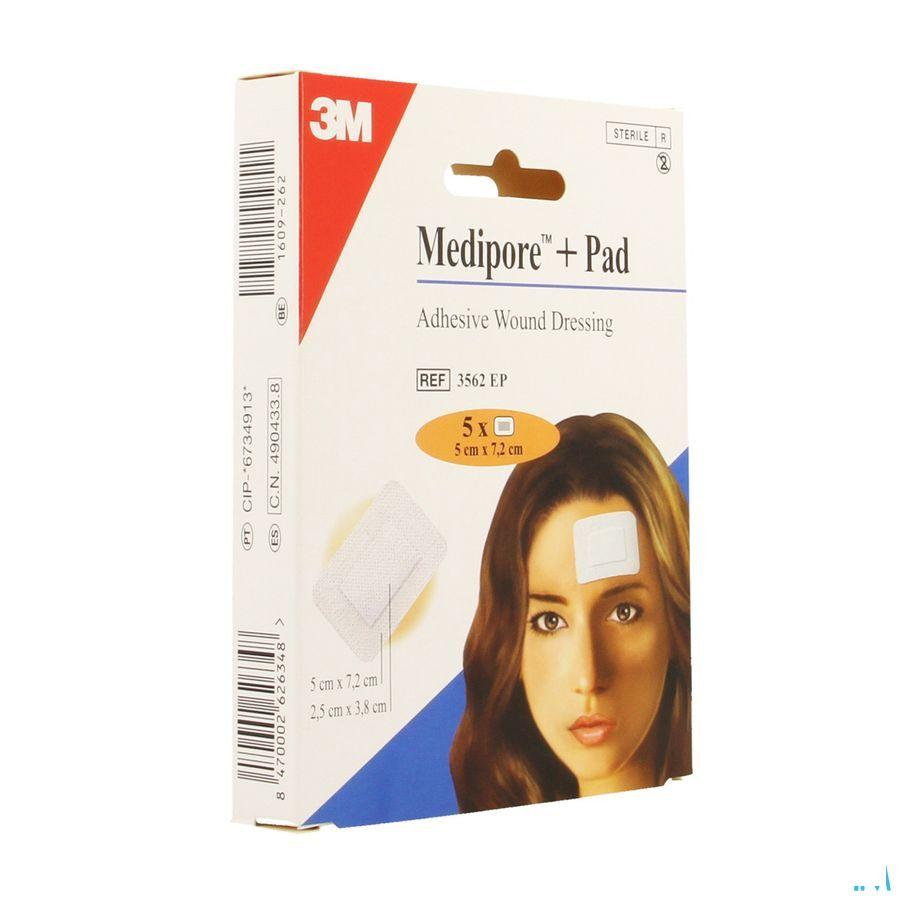 Medipore + Pad 3m 5x 7,2cm 5 3562p  -  3M