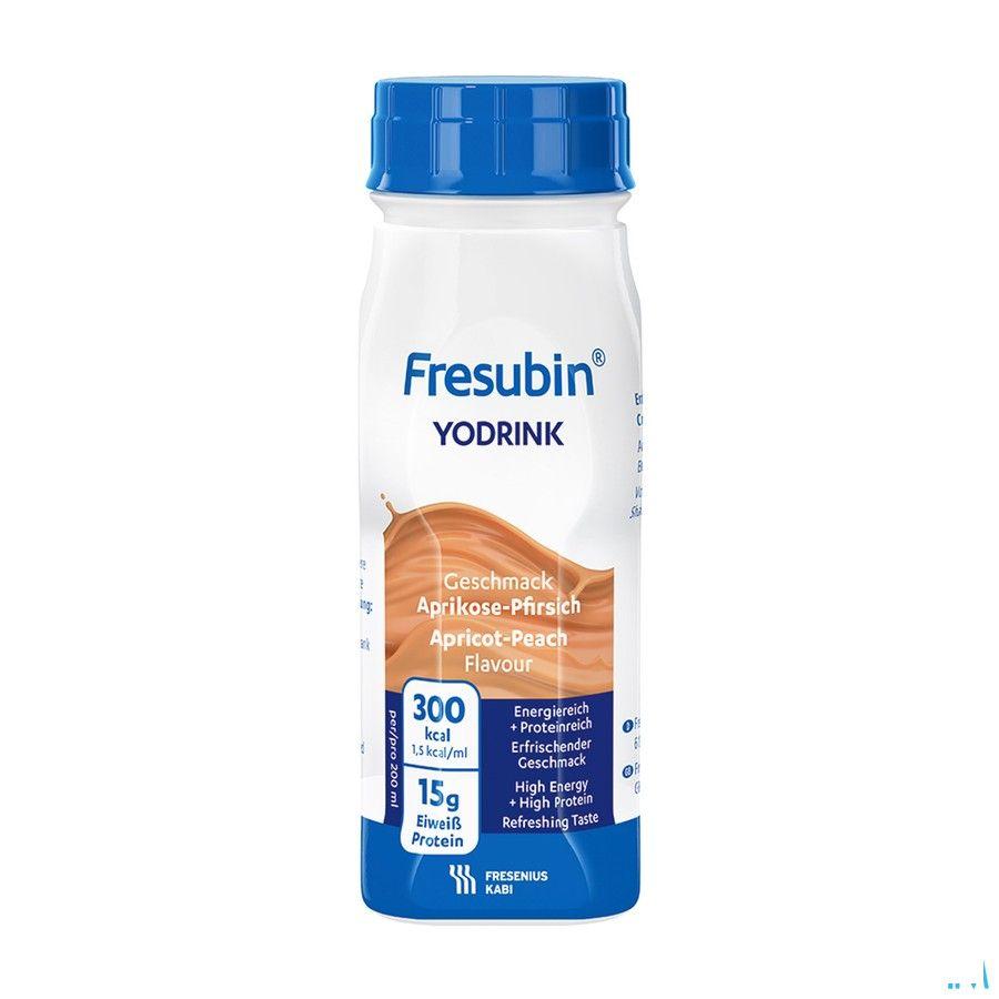Fresubin Yodrink Peche-abricot Easy Bottle 4x200 ml  -  Fresenius