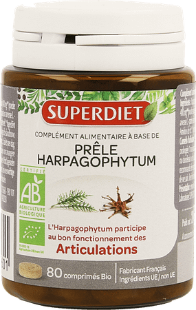 Super Diet Paardestaart-duivelsklauw Bio Tabletten 80  -  Superdiet Laboratoires