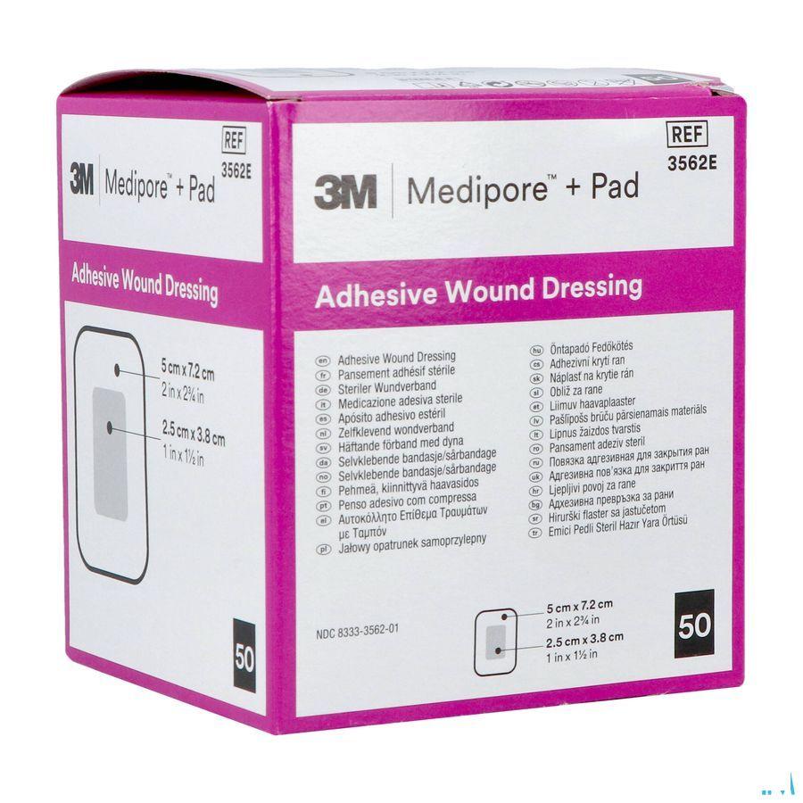 Medipore + Pad 3m 5x 7,2cm 50 3562e  -  3M