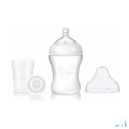 Nuby Set: Fles Melkpoederdoosje 240 ml 3m +   -  New Valmar